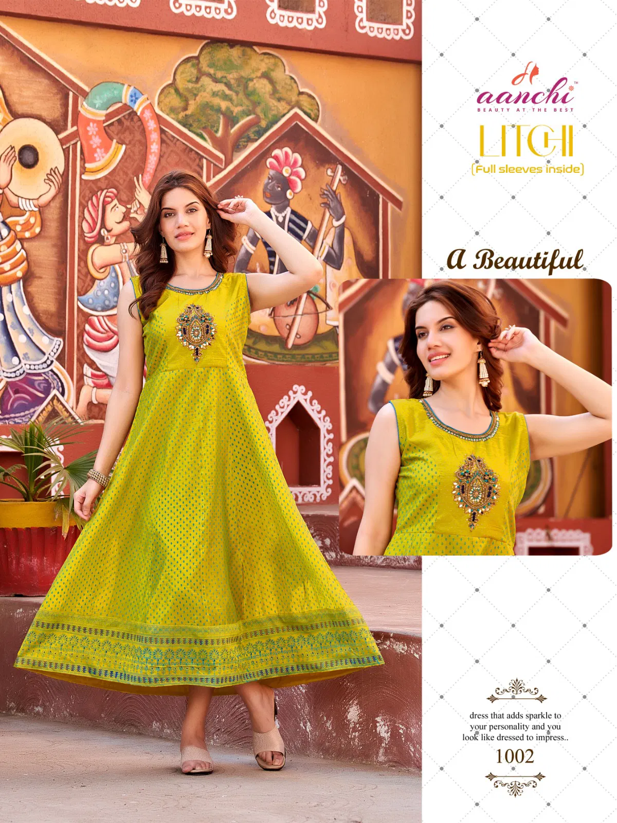 Litchi By Aanchi Modal Silk Flair Kurti Wholesale Shop In Surat